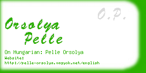 orsolya pelle business card